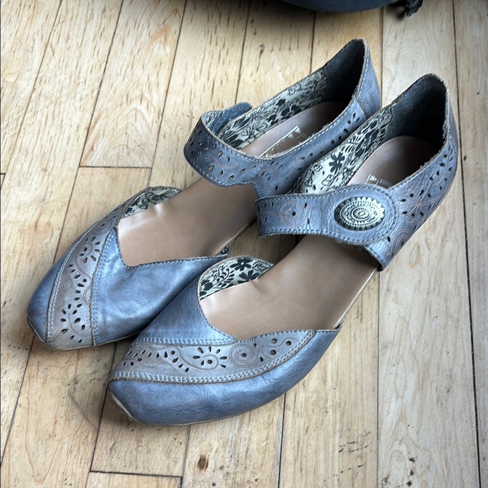 Rieker Women's Blue Leather Shoes